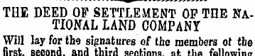 THE DEED OF SETTLEMENT OP THE NATION A L...