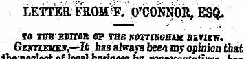 LETTER FROM^F. O'CONNOR, ESQ. 10 TUB ZMT...
