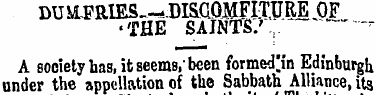 DUMFRIES—, DKCOMFIitURE,OF •the saints:'...