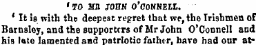 ' TO MB JOHN O'COMNEIL. ' It is with the...