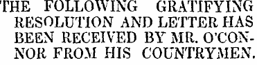 THE FOLLOWING GRATIFYING RESOLUTION AND ...