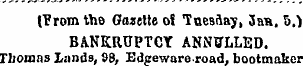 (From the Ga«tte o! Tuesday, 3an . 5.) B...