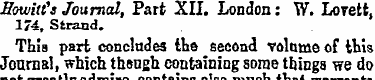 Eowitt's Journal, Part XII. London: W. L...
