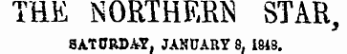 THE NORTHERN STAR , SATURDAY, JANUARY 8, 1818.