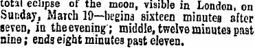 total eclipse ot tne moon , visible in L...