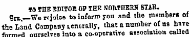 M THE EDITOR OP THE NORTHERN 8TAR. Sit,—...