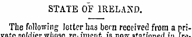 STATE OF IRELAND. The following letter h...