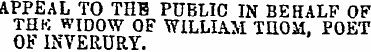 APPEAL TO THB PUBLIC IN BEHALF OF THK WI...
