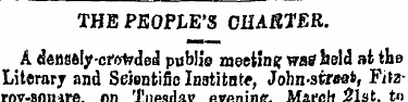 THE PEOPLE'S CHARTER. A densely •crowded...