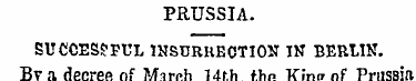 PRUSSIA. SUCCESSFUL INSURRECTION IN BERL...
