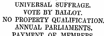 UNIVERSAL SUFFRAGE. YOTE BY BALLOT. NO P...