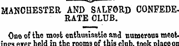 MANCHESTER AND SALFORD CONFEDERATE CLUB....