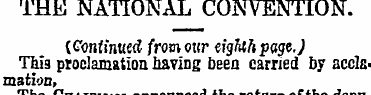 THE NATIONAL CONVENTION. (Continued from...