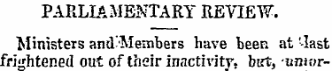 PARLIAMENTARY REVIEW. Ministers and'Memb...