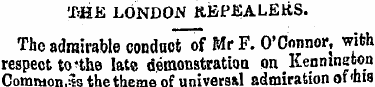TiHJS LONDON REPEALERS. The admirable co...