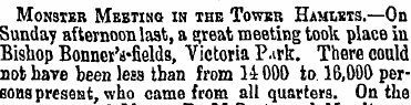 Monster Mbbting in the Tower Hamlets.—On...