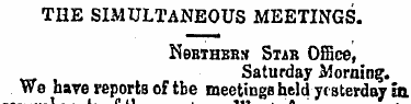 THE SIMULTANEOUS MEETINGS. Nbbthbrs Stab...
