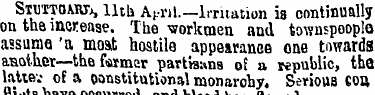 SiuiTOMUi, llth Aj.nl.—Irritation is con...