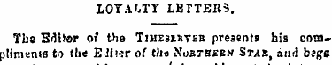 IOTA',TY LETTERS. The Editor of the Tihe...
