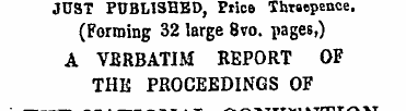 JUST PUBLISHED, Price Thraepence. (Formi...