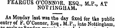 FEA.RGTJS O'CONNOR. ESQ., M.P., A.T NOTT...