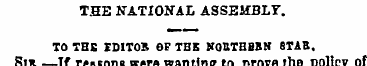 THE NATIONAL ASSEMBLY. TO THE ZOITOB OF ...