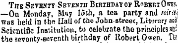 The Seventt Seventh Birthday of Robbkt O...