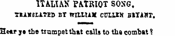 ITALIAN PATRIOT SONG, TUKSL-TEB BT WlUt-...
