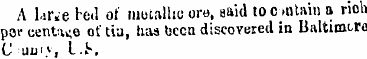 A hr.e hed of motallic ore, aaid tocmUin...