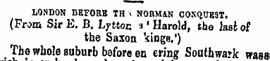 LONnON BKFORB TH > NORMAN CONQUEST, (Fro...