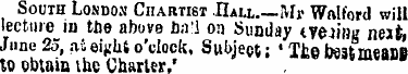 South London Chartist Haix. —• Mr Walfor...