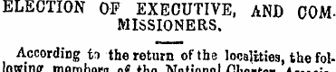 ELECTION OF EXECUTIVE, AND COMMISSIONERS...