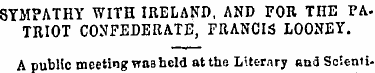 SYMPATHY WITH IRELAND, AND FOR THE PATRI...