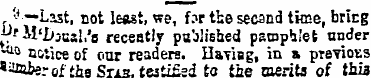 ' *¦ —List, not least, we, f?r the secan...