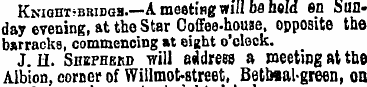 Knight-bridgs.— A meeting will be hold e...