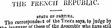 THE FIU'-NCH 11EPUJ3L1C. STATU OF PARTIE...