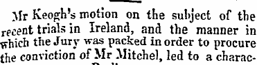 Mr Keogh's motion on the subject of the ...