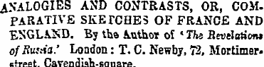 ANALOGIES AND CONTRASTS, OR, COM. PARATI...
