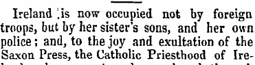 Ireland .is now occupied not by foreign ...