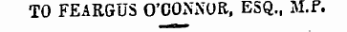 TO FEARGUS O'CONNOR, ESQ., M.P.