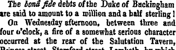 Tbe bona fide debts of the Duke of Bucki...