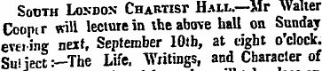 Sotjth London Chartist Hall.—Mr Walter C...