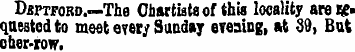 Dm-FORD.—The Chartists of this locality ...