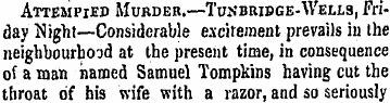 Attempied Murder.—Tunbridge-Weli.9, Frid...