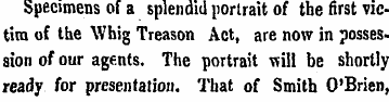 Specimens of a splendid portrait of the ...