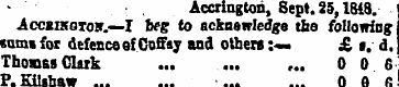 • Accrington, Sept. 25 ,1818. AccanfQio*...