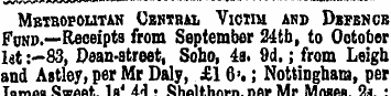 Metropolitan Central Victim and Dbfencb ...