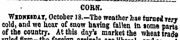 CORN. WiDBisnAT, October 18.-The weather...