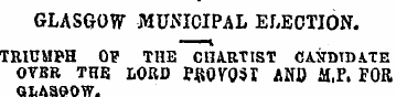 GLASGOW MUNICIPAL ELECTION. TRIUMPH 01? ...