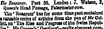 lie Reasoner. Past 30. Lindon: J. Watson...
